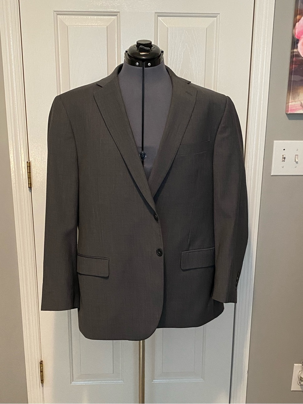 Pronto Uomo Gray Wool Blend Suit 44S 42x30 Mens 2 Pc 110